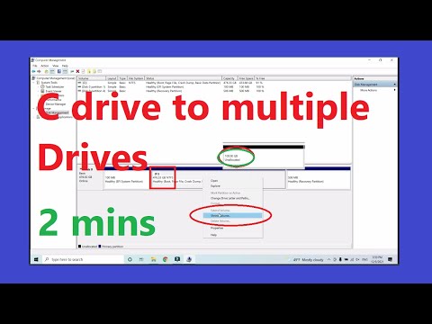 HOW TO PARTITION C DRIVES IN WINDOWS 10 & 11 WITHOUT FORMATING 2022