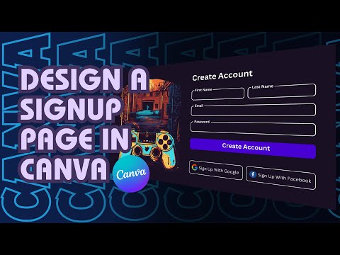 Design a Signup Page in Canva | UI/Web Design Tutorial