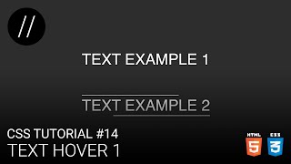 CSS Tutorial #14 — Text Hover 1 [UP/TO/DATE]