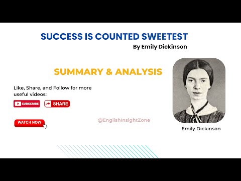 Success is Counted Sweetest by Emily Dickinson Urdu & Hindi Summary line by line and Explanations