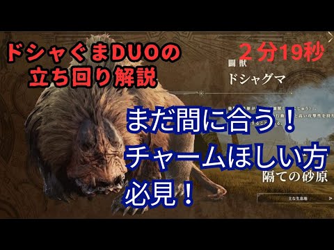 【モンハンワイルズ】ドシャグマ闘技DUO立ち回り解説#モンハンワイルズ#モンハン#ワイルズ#mhws  #闘技場 #狩猟笛 #ドシャグマ