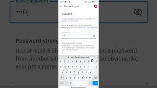 Gmail account password change