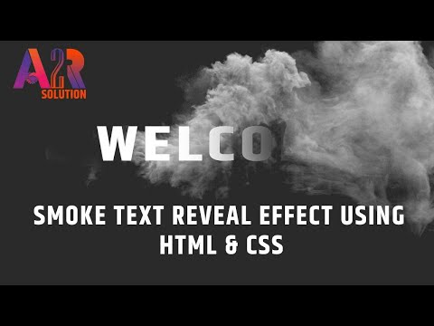Create Smoke Text Reveal Effect Using HTML & CSS