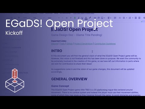 EGaDS! Open Project - Kickoff (Summer 2022)