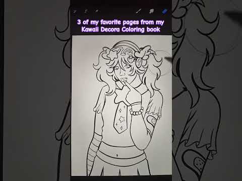 The sketches behind my art #sketch #procreate #illustration #digitalart #coloringbook #kawaii