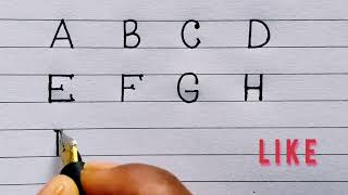 How To Write Capital Letter / A B C D /#Handwriting_Guide