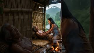 Rainforest Healing Ritual | Indigenous Massage ASMR in a Bamboo Hut | Rain, Fire & River Sounds
