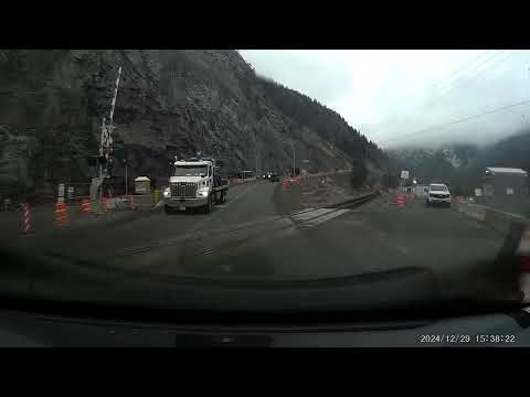 BC Highway 1 TCH - Temporary Railroad Level Crossing at Tank Hill