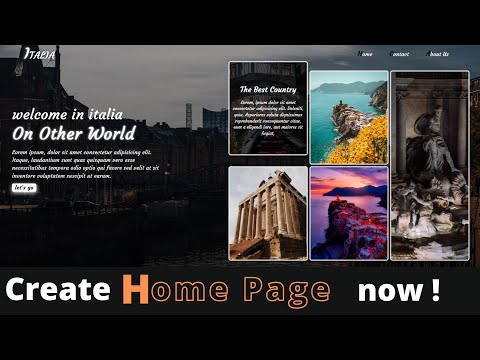 How to Create a Website using HTML and CSS Home_page Design