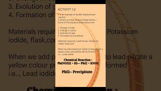 Activity 1.2 (Chemical reactions and equations Part-2)  #shorts #shortlectures