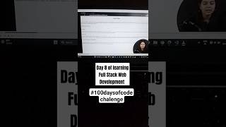 Day 08 of learning Full stack Web Development||Daily updates! join with me! #100daysofcodechallenge