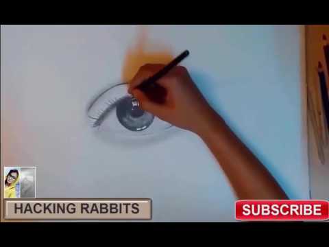 How to Draw a Realistic Eye - HACKING RABBITS - VIDEO 2017