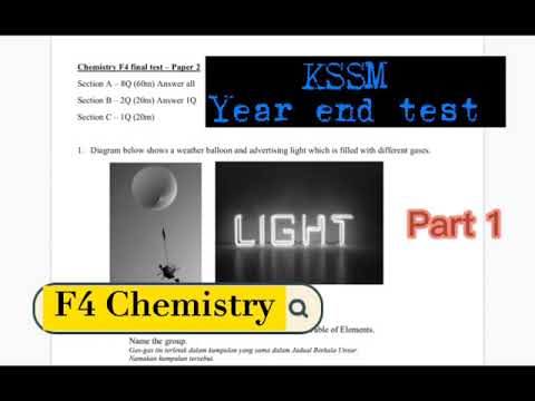 KSSM F4 chemistry exam practice - part 1