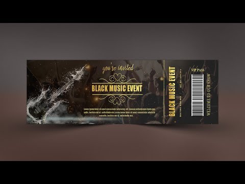 Event Ticket Design- Photoshop Tutorial