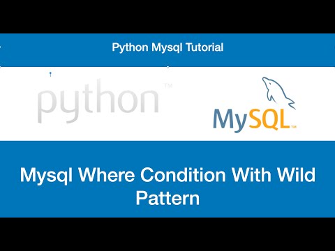 Python-mysql | where condition with wild pattern