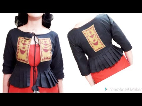 Designer jacket/koti for kurti cutting and stitching