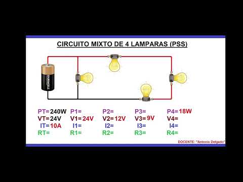 Examén de Circuito Mixto de 4 lámparas PSS