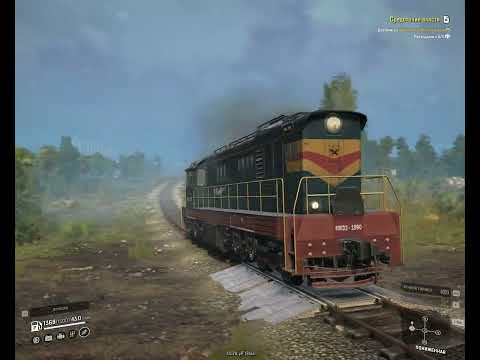 Train mod in Snowrunner Belozersk map