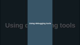Using debugging tools #computereducation #computerscience