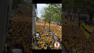 Borussia Dortmund Fans before Champions League match against PSG: fabulous!! 👏🏻👏🏻💛🖤