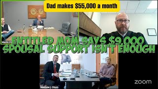 Entitled Mom Says $9,000 Spousal Support Isn't Enough