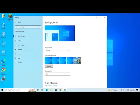 How to set your Desktop Background Wallpaper in Windows 10