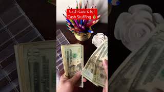 Cash Stuffing Cash Count #shorts #asmr #asmrsounds #cashstuffing #budget #savings
