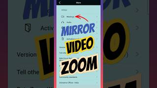 How to mirror my video on zoom meeting? #shortsfeed #shorts #zoomapp #mirrorvideo #screenmirroring