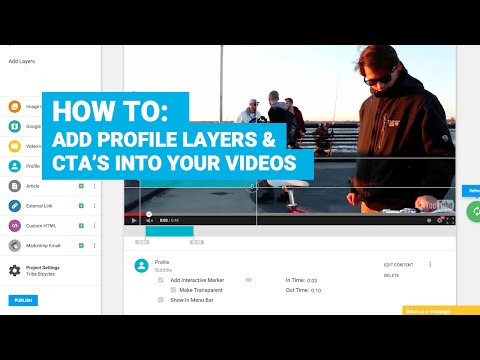 How to add a profile and interactive CTA's into your video