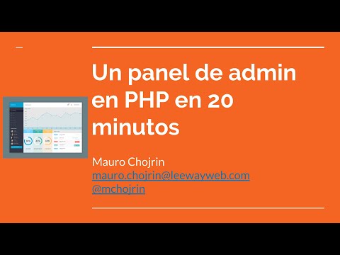 Creando un panel de admin con PHP en 20 minutos