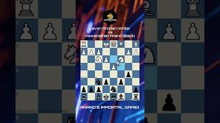 ANAND'S IMMORTAL GAME!! #chess #magnuscarlsen #vishwanathananand #levonaronian #shorts