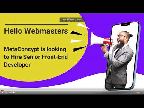 Hire Senior Frontend Engineer | UI Engineer required | HTML/CSS Developer Jobs | #MetaConcypt