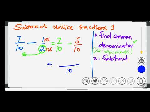 Subtracting Unlike Fractions 1