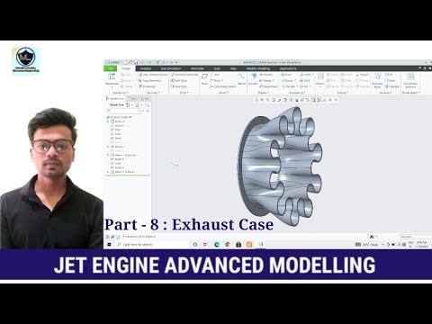 JET ENGINE l ADVANCED 3D MODELLING EXERCISE l CREO l EXHAUST CASE - 8 l