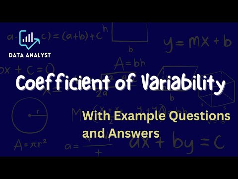 Coefficient of Variability | with example questions and answers #question #answer #coefficient