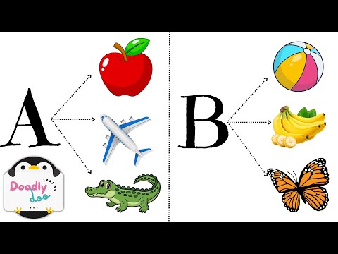 ABC Alphabets A to Z | Learn Letters with 3 Words Each | Kids Learning Video | DoodlyDoo Learns