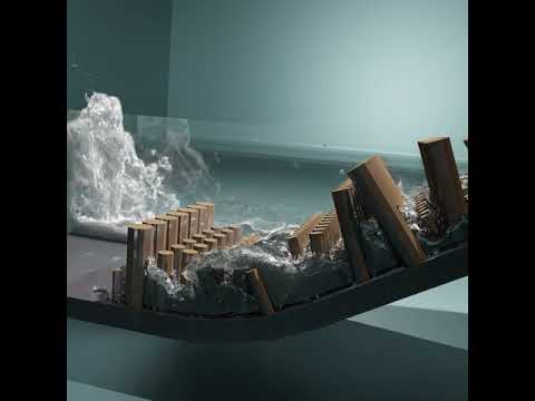 FLOODING SIMULATION - BLENDER 2.9 #Shorts