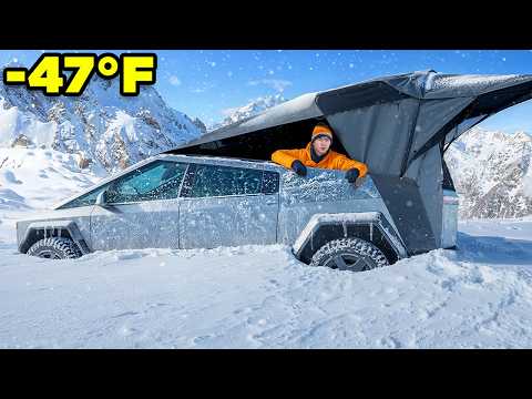 I Tried Cybertruck Winter Camping... (Bad Idea)