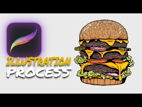 How I Procreate Food Drawings