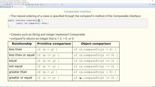 CMPE160 (Object Oriented Programming): Chapter 5 - Section 5 - Comparable Interface