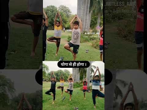 Happy International Yoga Day. 21st June 24. #Students Under the Guidance of Amit Sir. #tution