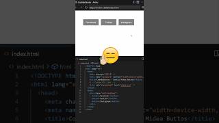 🔥 CSS Social Media Buttons – Smooth Hover Effects! #webdevelopment #coding #hovereffect #shorts