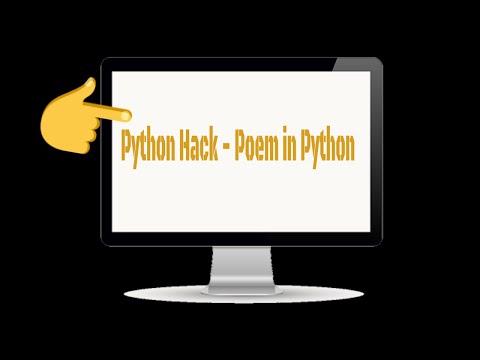 Display a poem with 1 line of code in Python #shorts