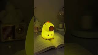 Adorable Capybara Silicone Night Light: USB Rechargeable, Touch Control, and Timing Function
