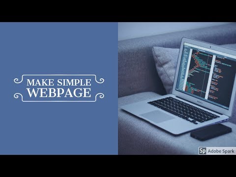 Create a simple html web page using only basic html knowledge