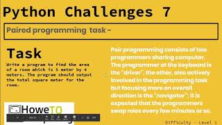 Python challenges  ‐ Level 1 Challenge 7