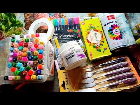 Art Supplies Daraz BD | দাম কত? Unboxing😍 60 Markers & Modelling Paste, Doms Brush, Outlinepen
