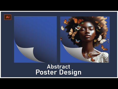 How to Make Abstract Portrait Poster | Illustrator Tutorial | Design