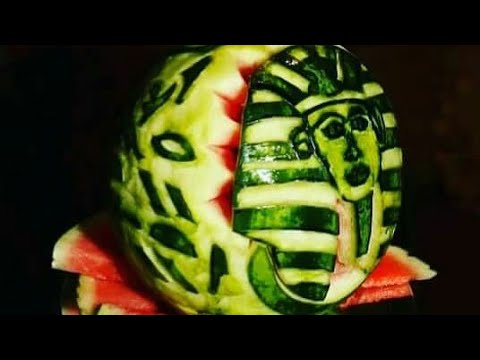 Pharaoh-Best Watermelon Carving #egypt #pharaoh #cairo