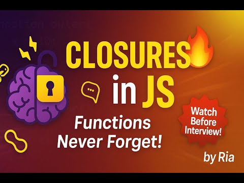 Closures Crack JS Interviews | Full Closure Concept Explained Simply #CodeWithRia